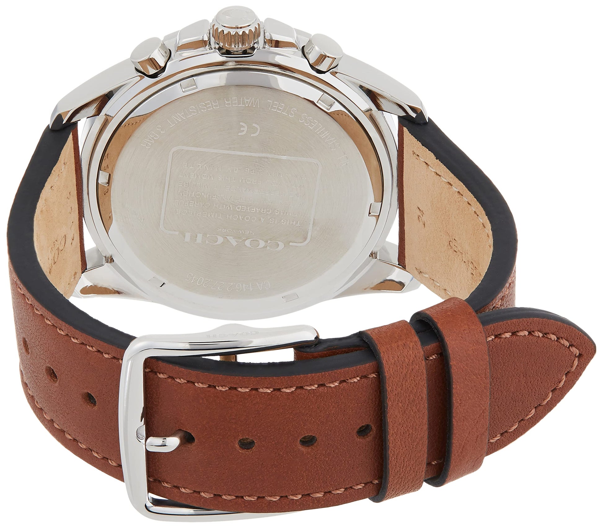 Coach Kent Blue Dial Brown Leather Strap Watch for Men - 14602560