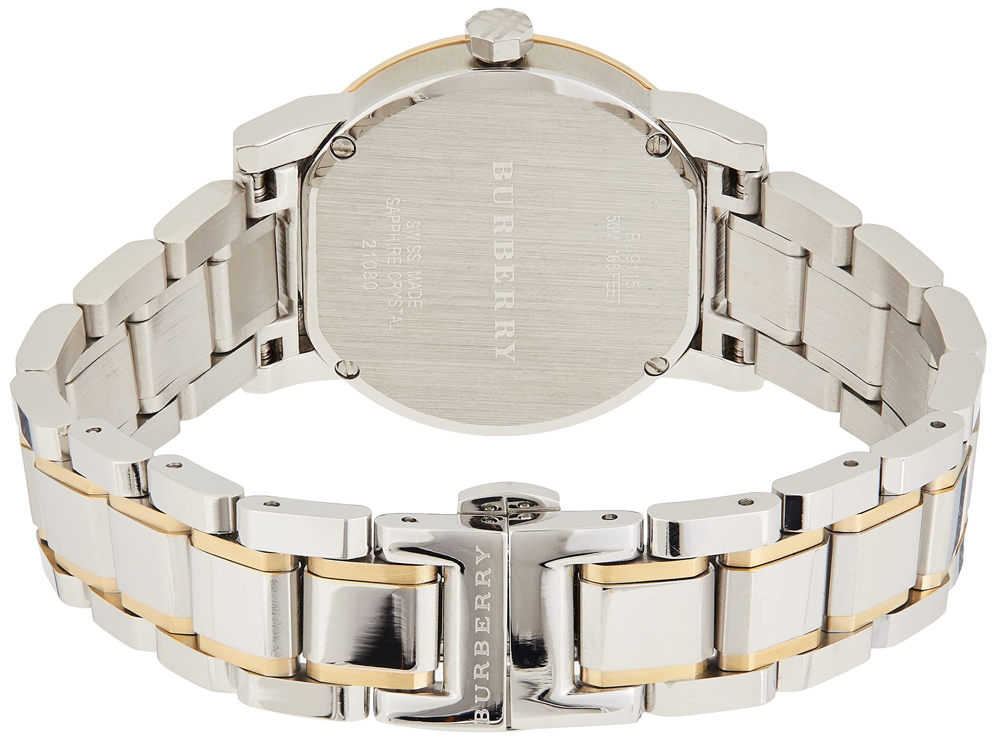 Burberry The City Silver Dial Two Tone Steel Strap Watch for Women - BU9115