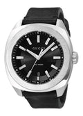 Gucci GG2570 Black Dial Black Leather 44mm Watch For Men - YA142208