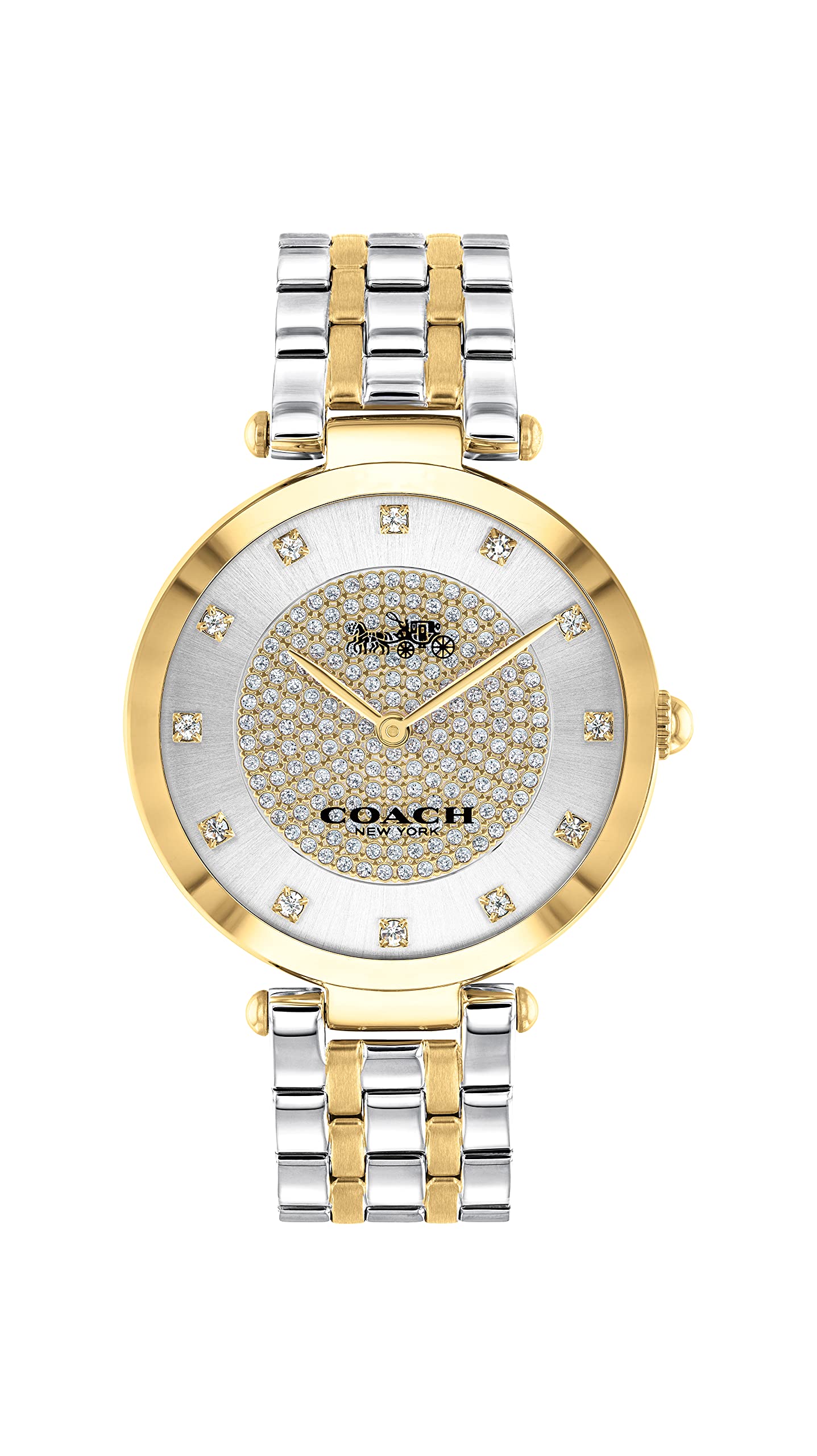 Coach Park Silver Dial Rose Gold Steel Strap Watch for Women - 14503735