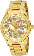 Michael Kors Layton Chronograph Gold Dial Gold Steel Strap Watch for Women - MK5959