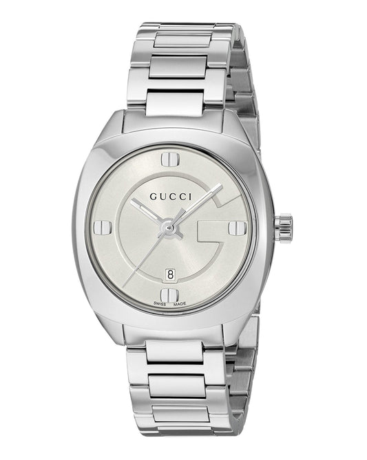 Gucci GG2570 Quartz White Dial Silver Steel Strap Watch For Women - YA142502