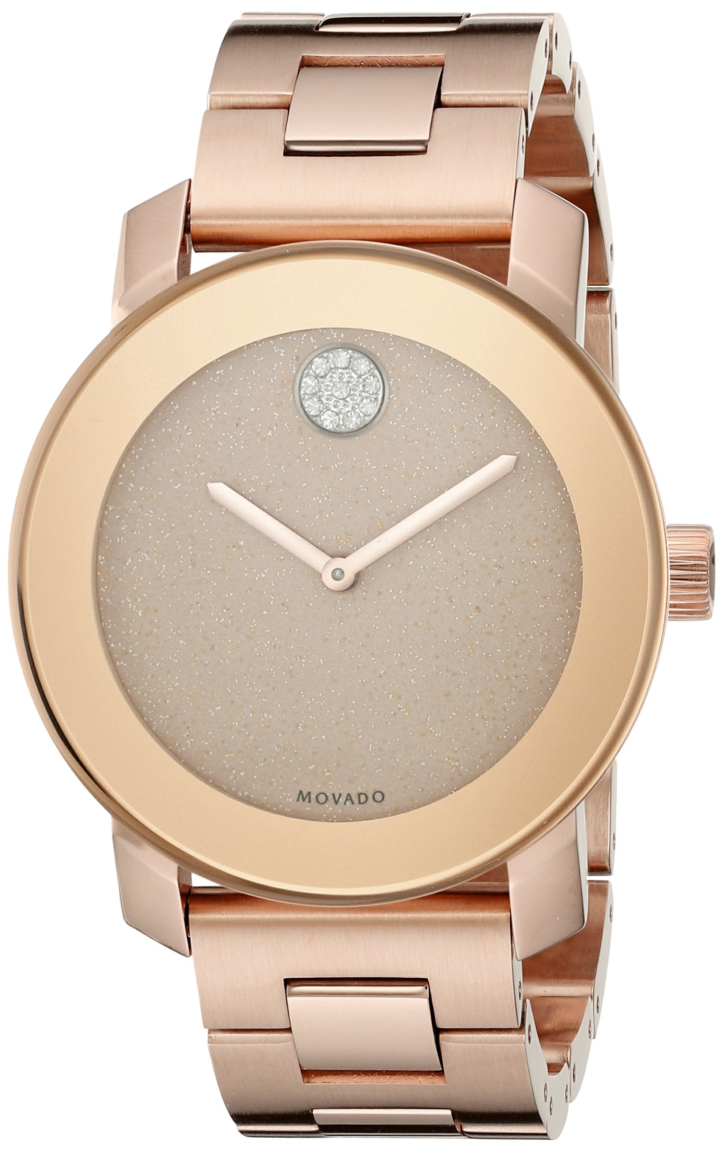 Movado Bold Rose Gold Dial Rose Gold Steel Strap Watch For Women - 3600335