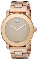 Movado Bold Rose Gold Dial Rose Gold Steel Strap Watch for Women - 3600086