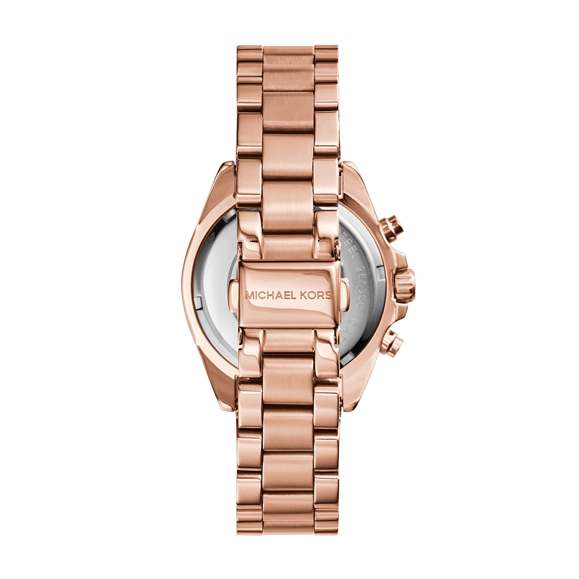 Michael Kors Bradshaw Chronograph Gold Dial Gold Steel Strap Watch for Women - MK5799