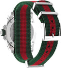 Gucci Dive Quartz Green Dial Two Tone NATO Strap Watch For Men - YA136339