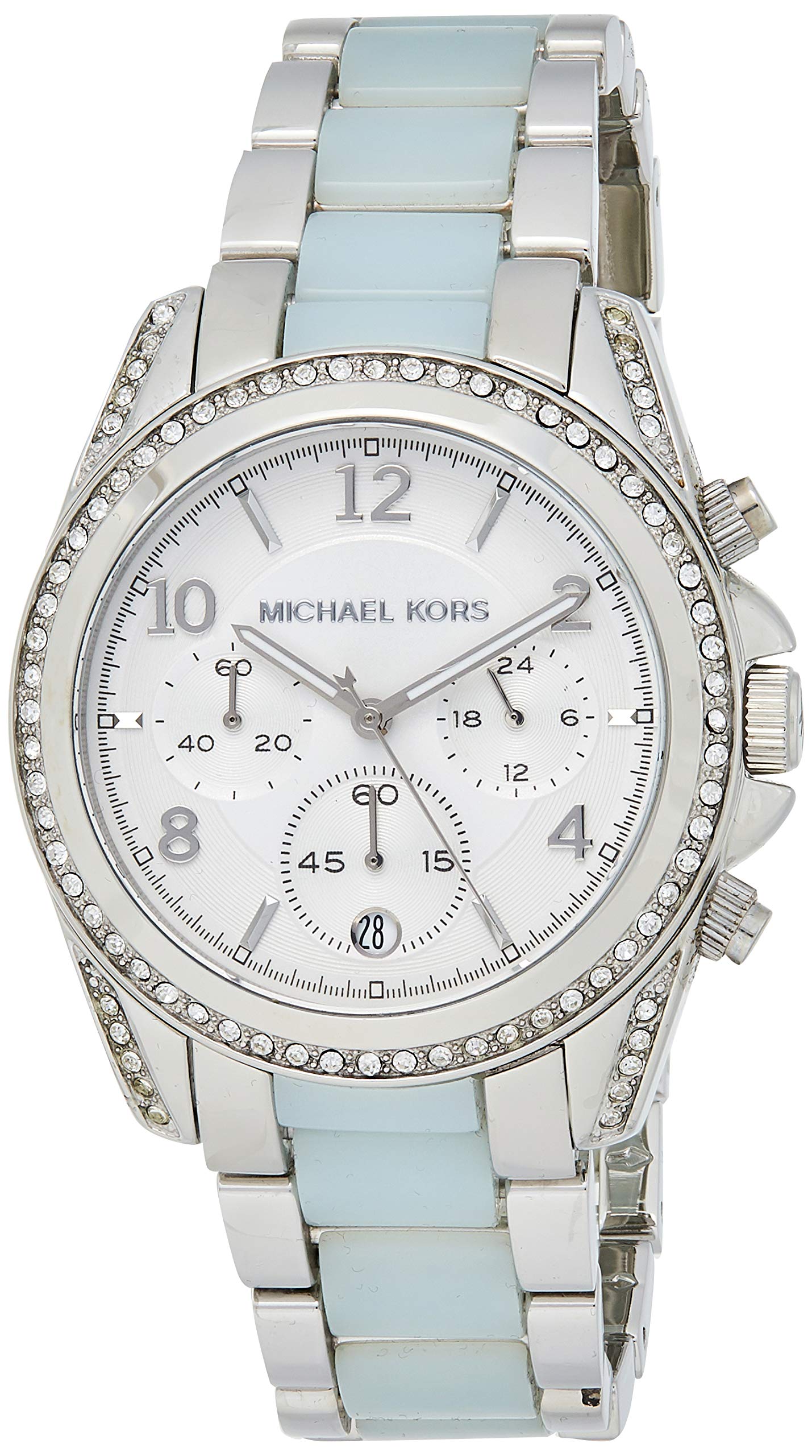 Michael Kors Blair Silver Dial Two Tone Steel Strap Watch for Women - MK6137