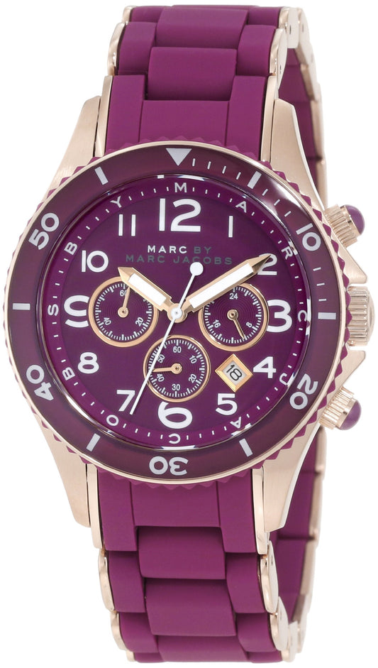Marc Jacobs Rock Purple Dial Purple Stainless Steel Strap Watch for Women - MBM2576