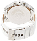 Diesel Badass Chronograph White Dial White Leather Strap Watch For Men - DZ7265