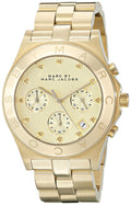 Marc Jacobs Blade Gold Dial Gold Stainless Steel Strap Watch for Women - MBM3101