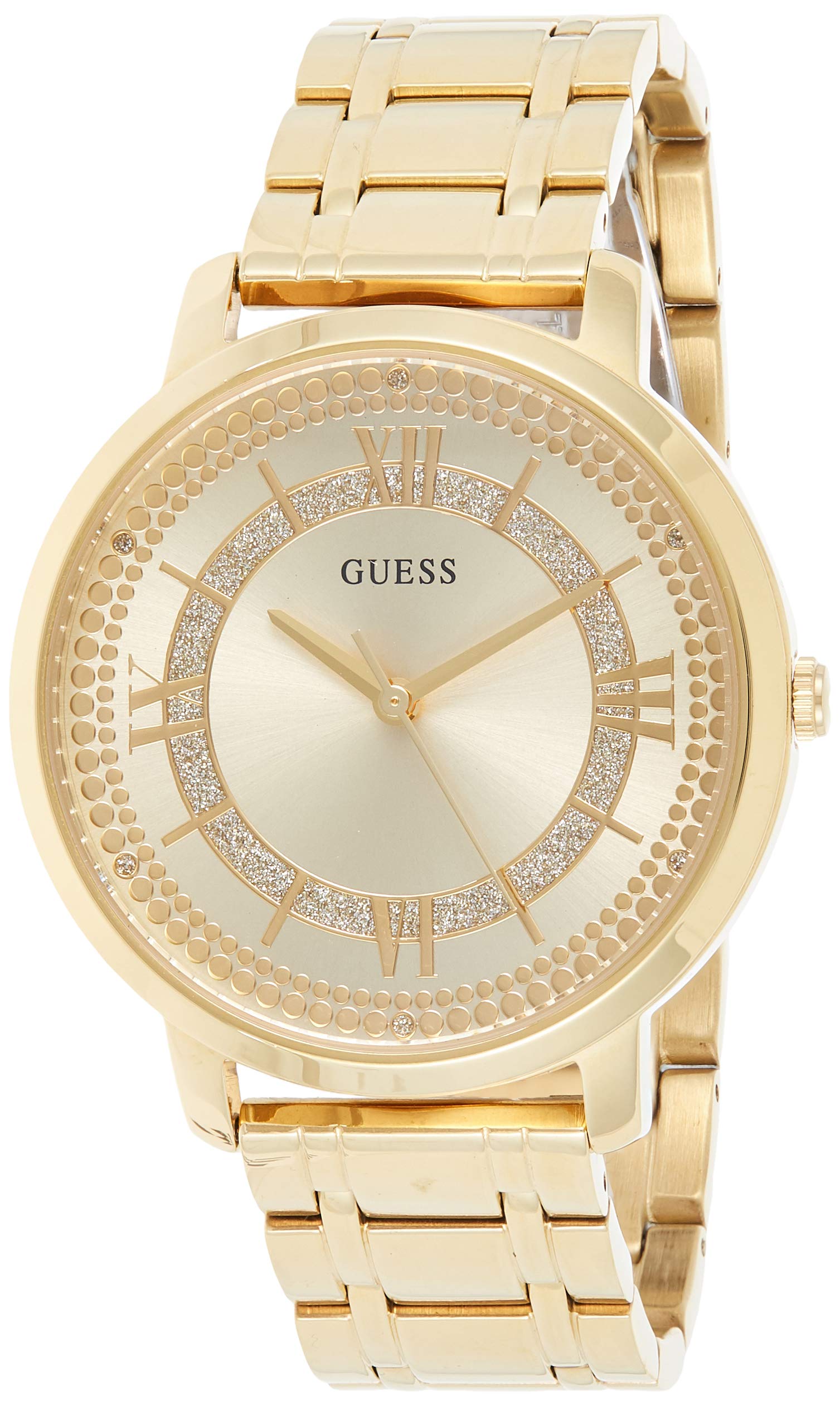 Guess Montauk Gold Dial Gold Steel Strap Watch for Women - W0933L2