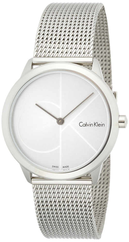 Calvin Klein Minimal Silver Dial Silver Mesh Bracelet Watch for Women - K3M2212Z