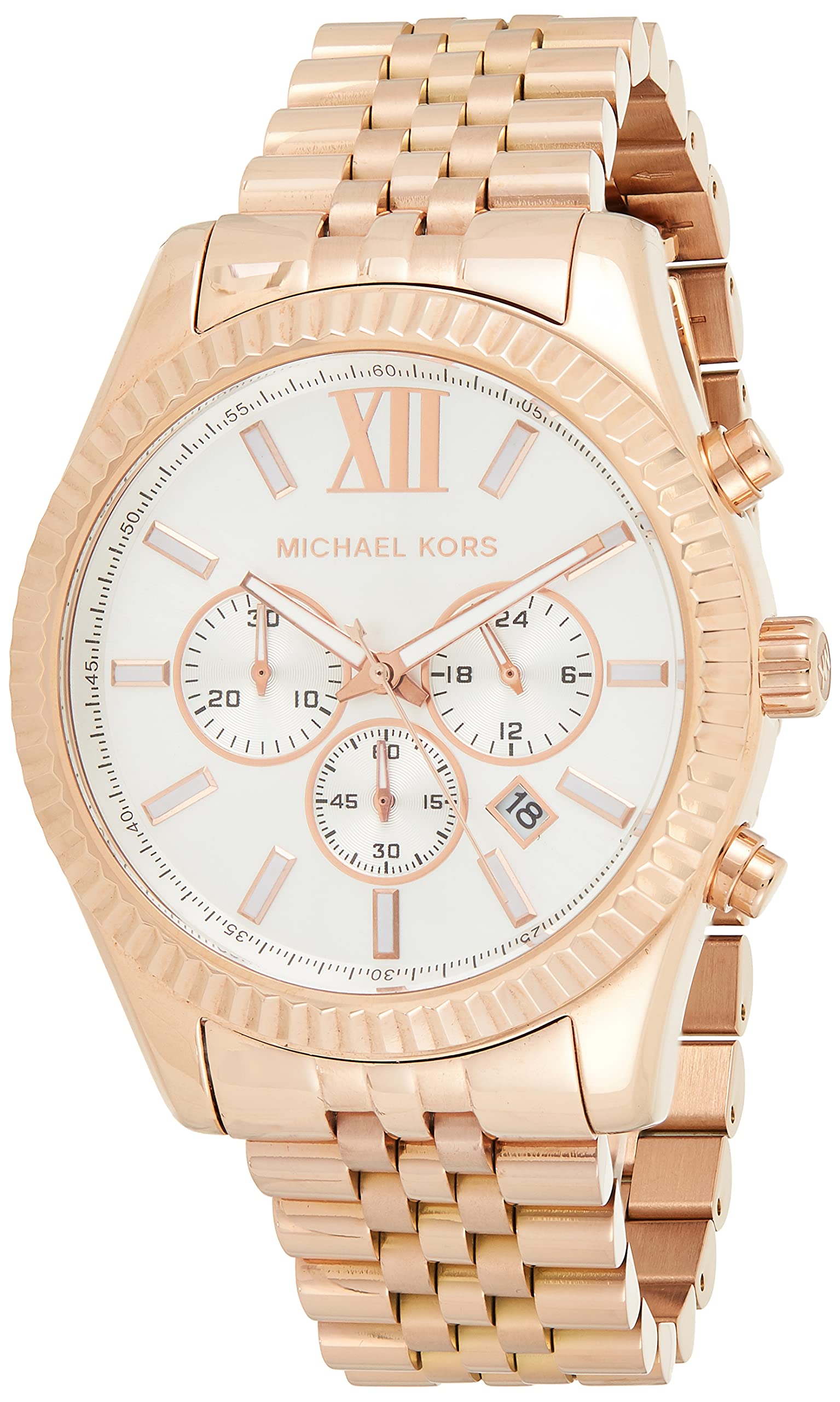 Michael Kors Lexington Gold Dial Gold Steel Strap Watch for Women - MK6473