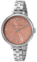 Marc Jacobs Sally Orange Dial Silver Stainless Steel Strap Watch for Women - MBM3365