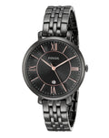 Fossil Jacqueline Black Dial Black Mesh Bracelet Watch for Women - ES3614