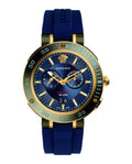 Versace V Extreme Chronograph Blue Dial Blue Rubber Strap Watch for Men - VCN010017