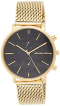 Michael Kors Jaryn Black Dial Gold Steel Strap Watch for Men - MK8503