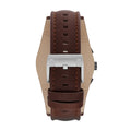 Fossil Coachman Chronograph White Dial Brown Leather Strap Watch for Men - CH2890