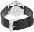 Calvin Klein Post Minimal Silver Dial Black Leather Strap Watch for Men - K7622185