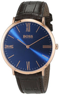 Hugo Boss Classic Jackson Blue Dial Brown Leather Strap Watch for Men - 1513458