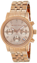 Michael Kors Damen White Dial Rose Gold Steel Strap Watch for Women - MK5026