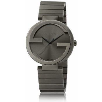 Gucci G Interlocking Quartz Grey Dial Grey Steel Strap Watch For Men - YA133210