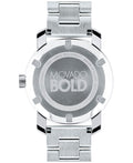 Movado Bold Crystal Dot Silver Dial Silver Steel Strap Watch For Women - 3600334