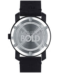 Movado Bold TR90 Black Dial Black Leather Strap Watch For Men - 3600307