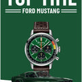 Breitling Top Time B01 Ford Mustang Green Dial Brown Leather Strap Watch for Men - AB01762A1L1X1