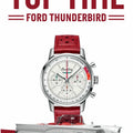 Breitling Top Time B01 Ford Thunderbird White Dial Red Leather Strap Watch for Men - AB01766A1A1X1