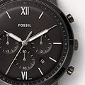 Fossil Grant Chronograph Black Dial Black Steel Strap Watch for Men - FS4832