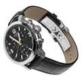 Tissot PRC 200 Black Leather Strap 42mm Chronograph Watch For Men - T055.417.16.057.00