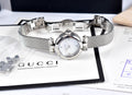 Gucci Diamantissima Diamonds Mother of Pearl Dial Silver Mesh Bracelet Watch for Women - YA141512