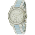 Michael Kors Blair Silver Dial Two Tone Steel Strap Watch for Women - MK6137