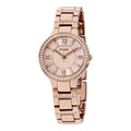 Fossil Virginia Pink Dial Pink Steel Strap Watch for Women - ES4482