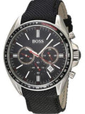 Hugo Boss Driver Black Dial Black Nylon Strap Watch for Men -1513087