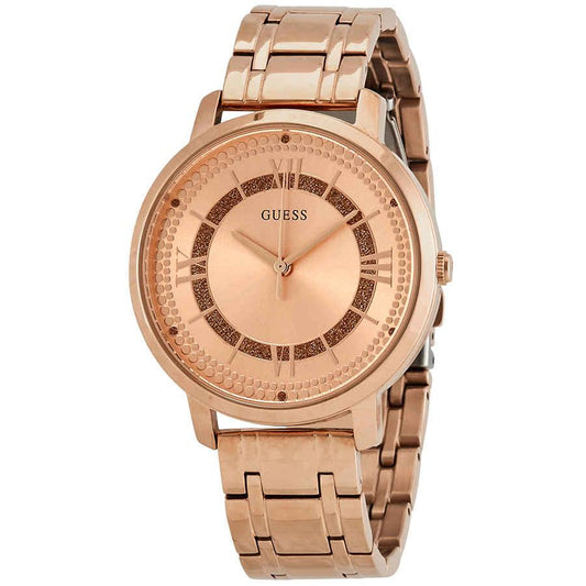 Guess Montauk Rose Gold Dial Stainless Steel Watch For Women - W0933L3