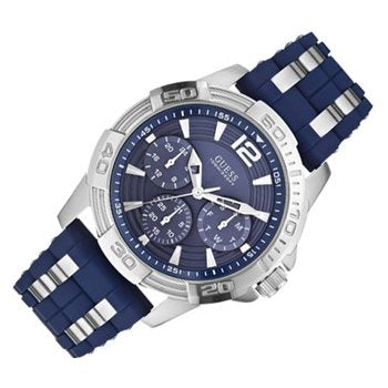 Guess Oasis Multifunction Blue Dial Two Tone Steel Strap Watch for Men- W0366G2