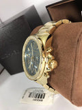 Michael Kors Wren Blue Dial with Diamonds Gold Steel Strap Watch for Women - MK6291