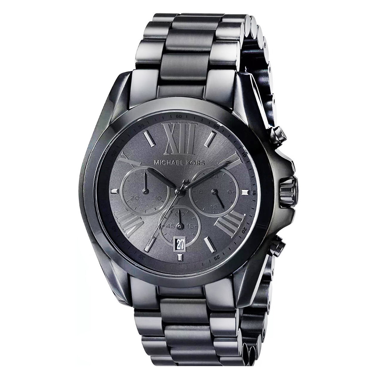 Michael Kors Bradshaw Black Dial Black Steel Strap Watch for Men - MK5550