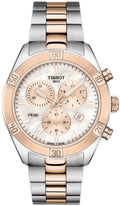 Tissot PR 100 Sport Chic Chronograph Mother of Pearl Dial Two Tone Steel Strap Watch for Women - T101.917.22.151.00