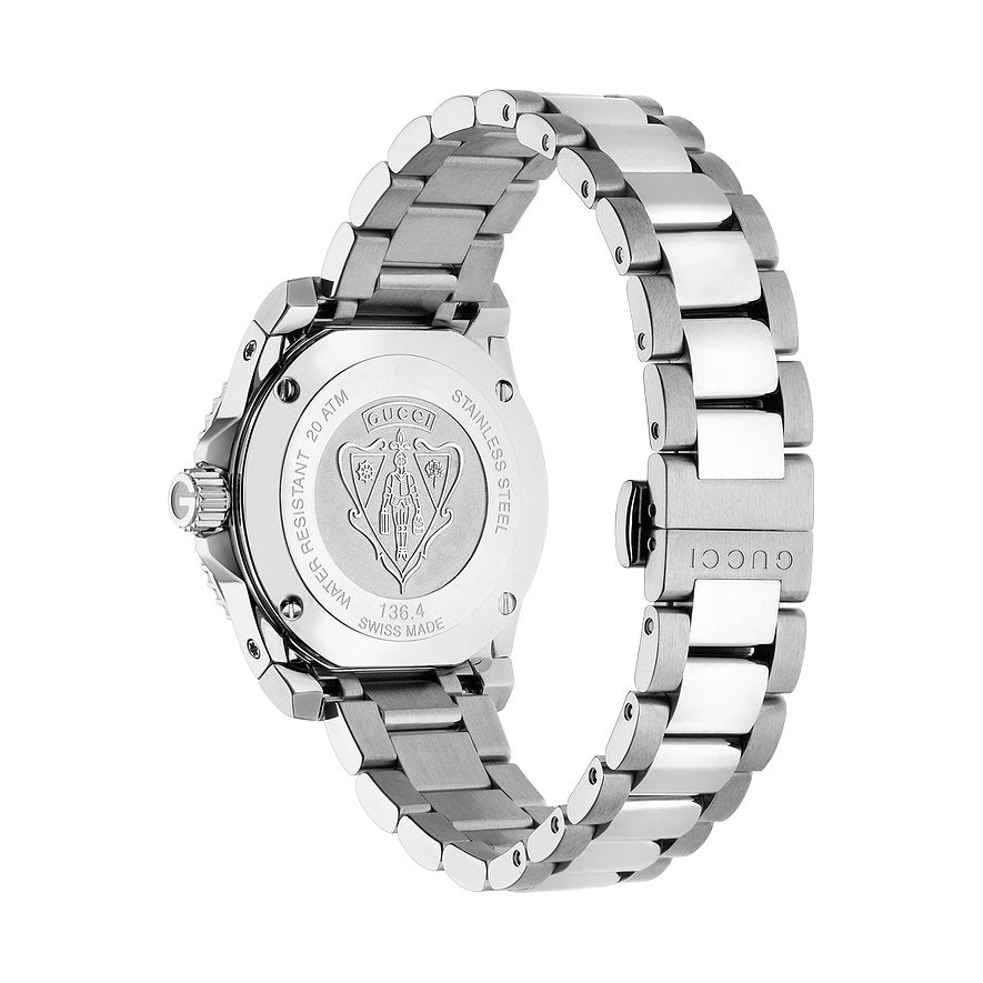 Gucci Dive Mother of Pearl Dial Diamonds Watch For Women - YA136406