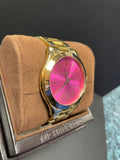 Michael Kors Slim Runway Pink Dial Rose Gold Steel Strap Watch for Women - MK3264