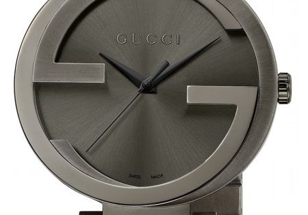 Gucci G Interlocking Quartz Grey Dial Grey Steel Strap Watch For Men - YA133210