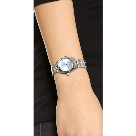 Marc Jacobs Peeker Blue Dial Silver Stainless Steel Strap Watch for Women - MBM3376