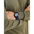 Guess Velocity Blue Dial Blue Rubber Strap Watch for Men - W0599G2