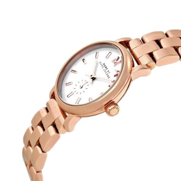 Marc Jacobs Marc Baker White Dial Rose Gold Stainless Steel Watch for Women - MBM3248