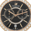 Swarovski Citra Sphere Chronograph Black Dial Black Leather Strap Watch for Women - 5055209