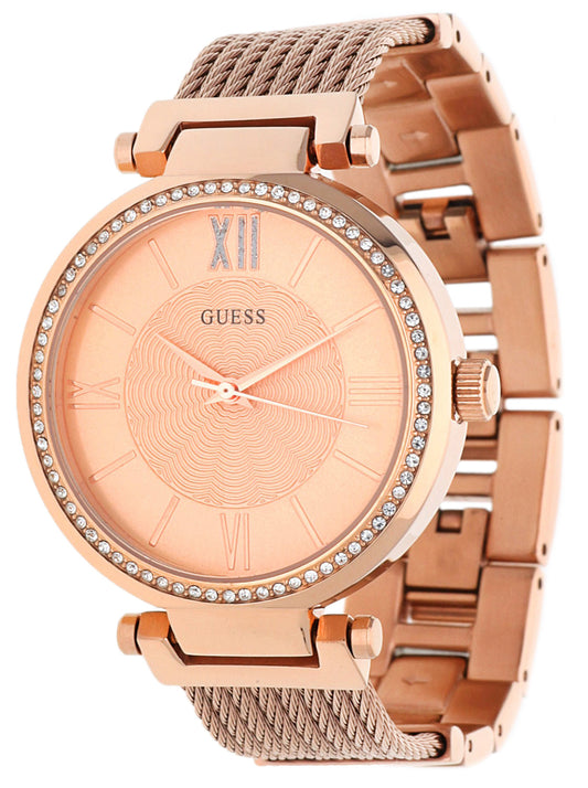 Guess Soho Rose Gold Dial Stainless Steel Watch For Women - W0638L4