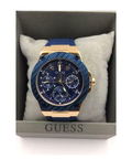 Guess Zena Blue Dial Blue Silicone Strap Watch For Women - W1094L2